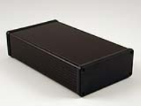 1455Q2202BK (1455 Series Enclosures - Hammond) - Black - 220mm x 125mm x 52mm - Aluminium - IP54