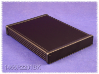 1455R2201BK (1455 Series Enclosures - Hammond) - Black - 220mm x 165mm x 31mm - Aluminium - IP54