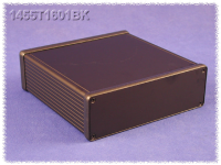 1455T1601BK (1455 Series Enclosures - Hammond) - Black - 160mm x 165mm x 52mm - Aluminium - IP54