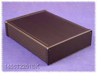 1455T2201BK (1455 Series Enclosures - Hammond) - Black - 220mm x 165mm x 52mm - Aluminium - IP54