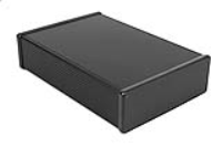 1455U2801BK (1455 Series Enclosures - Hammond) - Black - 280mm x 191mm x 66mm - Aluminium - IP54