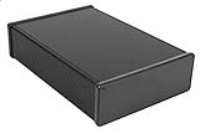 1455U2802BK (1455 Series Enclosures - Hammond) - Black - 280mm x 191mm x 66mm - Aluminium - IP54