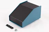 1456CE3BKBU (1456 Series Enclosures - Hammond) - Black/Blue - 102mm x 140mm x 76/28mm - Aluminium - IP31