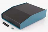 1456FH2BKBU (1456 Series Enclosures - Hammond) - Black/Blue - 165mm x 216mm x 51/28mm - Aluminium - IP31