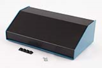 1456KE3BKBU (1456 Series Enclosures - Hammond) - Black/Blue - 254mm x 140mm x 76/28mm - Aluminium - IP31