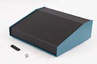 1456KH3BKBU (1456 Series Enclosures - Hammond) - Black/Blue - 254mm x 211mm x 76/33mm - Aluminium - IP31