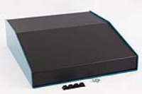 1456KL3BKBU (1456 Series Enclosures - Hammond) - Black/Blue - 254mm x 287mm x 76/33mm - Aluminium - IP31