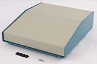 1456KL3WHBU (1456 Series Enclosures - Hammond) - Beige/Blue - 254mm x 287mm x 76/33mm - Aluminium - IP31