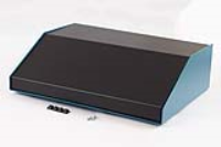 1456PK4BKBU (1456 Series Enclosures - Hammond) - Black/Blue - 356mm x 259mm x 102/28mm - Aluminium - IP31