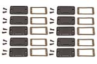 1457CEPF-10 (1457-EMI Series End Plates - Hammond) - Black - 12mm x 59mm x 31mm - Aluminium (Die-Cast Alloy) - IP54