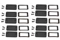 1457CWP-10 (1457 Series End Plates - Hammond) - Black - 5mm x 59mm x 31mm - Aluminium (Die-Cast Alloy) - IP65