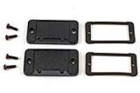 1457CWPF (1457 Series End Plates - Hammond) - Black - 12mm x 59mm x 31mm - Aluminium (Die-Cast Alloy) - IP65