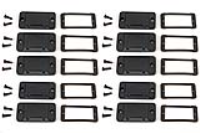 1457CWPF-10 (1457 Series End Plates - Hammond) - Black - 12mm x 59mm x 31mm - Aluminium (Die-Cast Alloy) - IP65