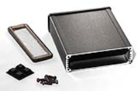 1457L1201EBK (1457-EMI Series Enclosures - Hammond) - Black - 120mm x 104mm x 32mm - Aluminium - IP54