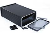 1457N1601EBK (1457-EMI Series Enclosures - Hammond) - Black - 160mm x 104mm x 55mm - Aluminium - IP54