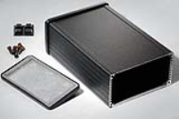 1457N1602EBK (1457-EMI Series Enclosures - Hammond) - Black - 160mm x 104mm x 55mm - Aluminium - IP54