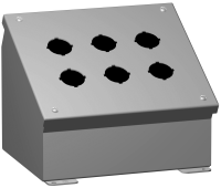 1490D1 (1490 Series Type 12 Mild Steel Pushbutton Enclosures - Hammond Manufacturing) - ANSI 61 Grey - 89mm x 83mm x 124mm