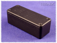 1550ABK (1550 Series Enclosures - Hammond) - Black - 89mm x 35mm x 26mm - Aluminium (Die-Cast Alloy) - IP54