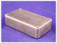 1550B (1550 Series Enclosures - Hammond) - Silver - 115mm x 64mm x 26mm - Aluminium (Die-Cast Alloy) - IP54