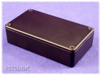 1550BBK (1550 Series Enclosures - Hammond) - Black - 115mm x 64mm x 26mm - Aluminium (Die-Cast Alloy) - IP54