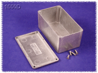 1550D (1550 Series Enclosures - Hammond) - Silver - 115mm x 64mm x 51mm - Aluminium (Die-Cast Alloy) - IP54