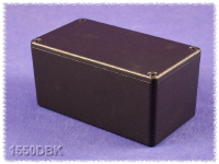 1550DBK (1550 Series Enclosures - Hammond) - Black - 115mm x 64mm x 51mm - Aluminium (Die-Cast Alloy) - IP54