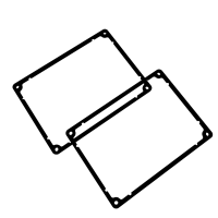 1550KEGASKET (1550 Series IP66 Sealing Kits - Hammond) - Black - 140mm x 102mm x 3mm - EVA Foam - IP66