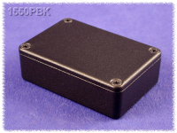 1550PBK (1550 Series Enclosures - Hammond) - Black - 80mm x 55mm x 21mm - Aluminium (Die-Cast Alloy) - IP54