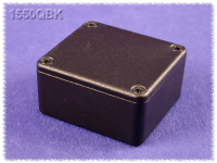 1550QBK (1550 Series Enclosures - Hammond) - Black - 60mm x 55mm x 26mm - Aluminium (Die-Cast Alloy) - IP54