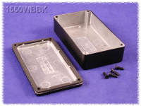 1550WBBK (1550 Series Enclosures - Hammond) - Black - 115mm x 64mm x 26mm - Aluminium (Die-Cast Alloy) - IP66