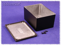 1550WKBK (1550 Series Enclosures - Hammond) - Black - 140mm x 102mm x 72mm - Aluminium (Die-Cast Alloy) - IP66