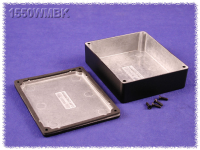 1550WMBK (1550 Series Enclosures - Hammond) - Black - 120mm x 100mm x 31mm - Aluminium (Die-Cast Alloy) - IP66