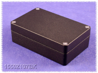 1550Z107BK (1550Z Series Enclosures - Hammond) - Black - 125mm x 81mm x 25mm - Aluminium (Die-Cast Alloy) - IP66