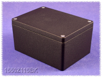 1550Z115BK (1550Z Series Enclosures - Hammond) - Black - 148mm x 108mm x 65mm - Aluminium (Die-Cast Alloy) - IP66