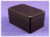 1550Z117BK (1550Z Series Enclosures - Hammond) - Black - 161mm x 100mm x 61mm - Aluminium (Die-Cast Alloy) - IP66