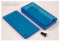 1551LTBU (1551 Series Enclosures - Hammond) - Transparent Blue - 80mm x 40mm x 15mm - ABS Plastic - IP54