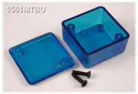 1551MTBU (1551 Series Enclosures - Hammond) - Transparent Blue - 35mm x 35mm x 20mm - ABS Plastic - IP54