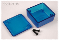 1551PTBU (1551 Series Enclosures - Hammond) - Transparent Blue - 40mm x 40mm x 20mm - ABS Plastic - IP54