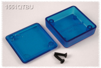 1551QTBU (1551 Series Enclosures - Hammond) - Transparent Blue - 40mm x 40mm x 15mm - ABS Plastic - IP54