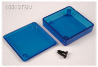 1551STBU (1551 Series Enclosures - Hammond) - Transparent Blue - 50mm x 50mm x 15mm - ABS Plastic - IP54