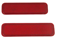 1553BIR-BULK (1553 Series IR End Plates - Hammond) - Red - 19mm x 65mm x 3mm - Polycarbonate