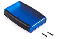 1553BTBUBK (1553 Series Enclosures - Hammond) - Transparent Blue / Black - 117mm x 79mm x 24mm - ABS Plastic - IP54