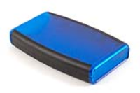 1553DTBUBKBAT (1553 Series Enclosures - Hammond) - Transparent Blue / Black - 147mm x 89mm x 25mm - ABS Plastic - IP54