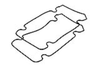 1553WBGASKET (1553W Series IP65 Sealing Kit - Hammond) - Clear - 117mm x 79mm - Silicone - IP65