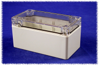 1554D2GYCL (1554 Series Enclosures - Hammond) - Grey/Clear - 119mm x 66mm x 61mm - Polycarbonate - IP68