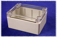 1554F2GYCL (1554 Series Enclosures - Hammond) - Grey/Clear - 119mm x 89mm x 61mm - Polycarbonate - IP68