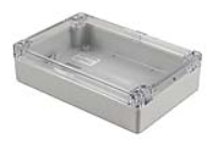 1554HL2GYCL (1554 Series Enclosures - Hammond) - Grey/Clear - 180mm x 119mm x 46mm - Polycarbonate - IP68