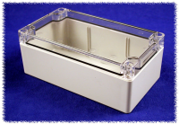 1554J2GYCL (1554 Series Enclosures - Hammond) - Grey/Clear - 160mm x 89mm x 61mm - Polycarbonate - IP68