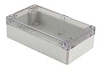 1554JL2GYCL (1554 Series Enclosures - Hammond) - Grey/Clear - 160mm x 89mm x 46mm - Polycarbonate - IP68