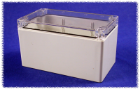 1554K2GYCL (1554 Series Enclosures - Hammond) - Grey/Clear - 160mm x 89mm x 89mm - Polycarbonate - IP68